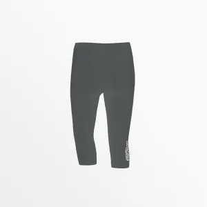WOMEN'S MID RISE LOGO 3/4 COTTON LEGGINGS Flexible Waistband