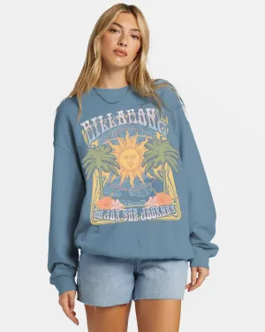chain accents Customer Satisfaction Ride In Oversized Crewneck Sweatshirt