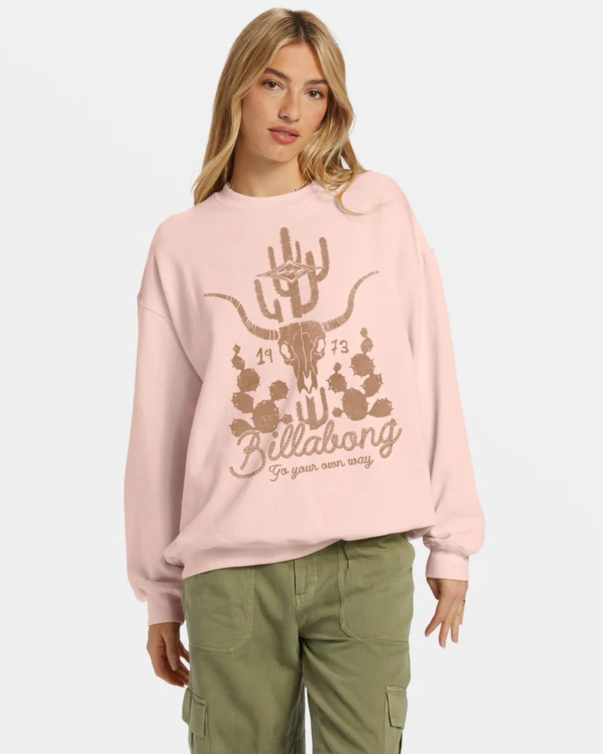 Ride In Oversized Crewneck Sweatshirt Cozy Vibe