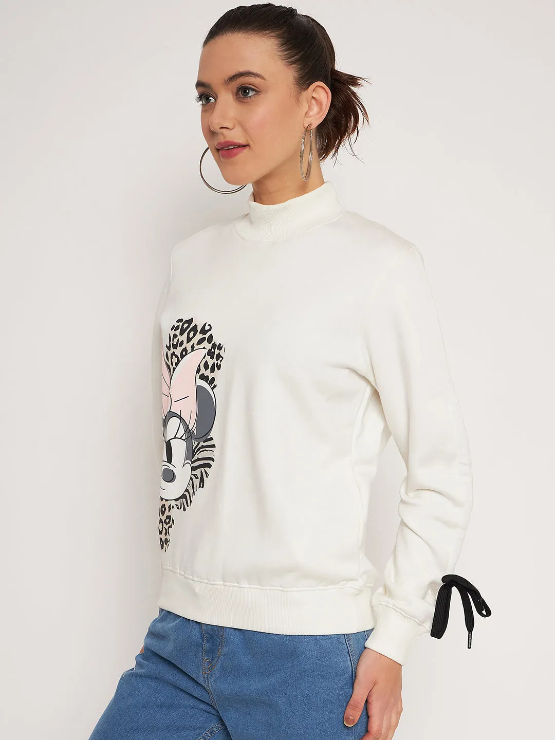 suitable for cycling Madame Offwhite Disney Print Sweatshirt