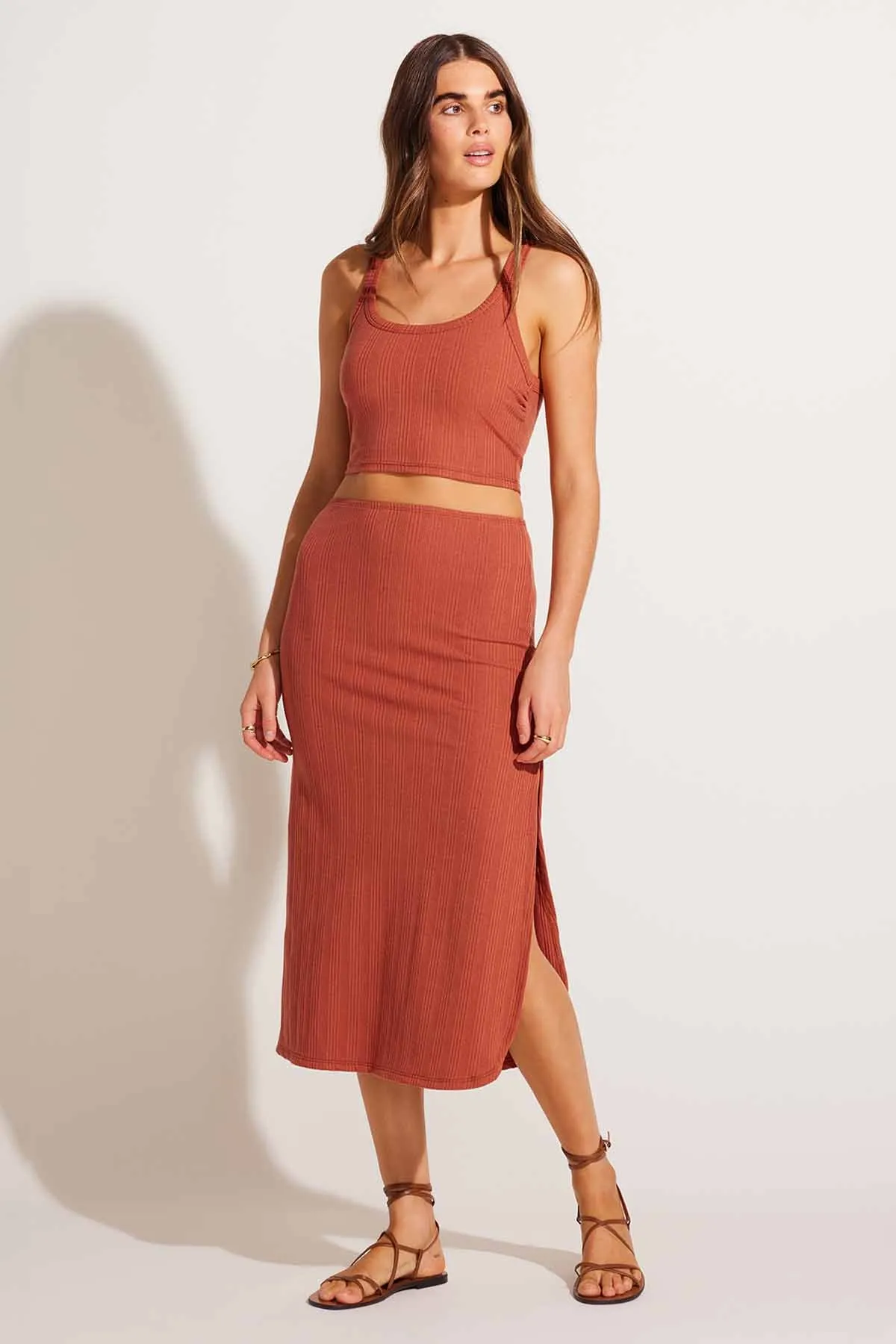 Tie Dye Style Thalia Set - Terracotta Organic Rib