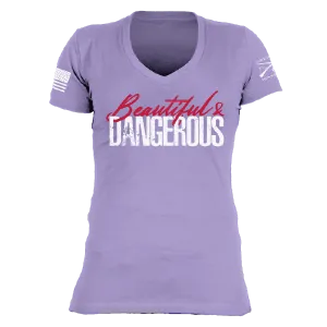 Women's Beautiful & Dangerous V-Neck - Lavender Layering Must-Have