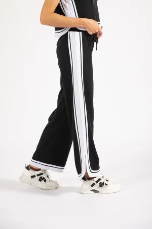 Wide Leg WIDE LEG TROUSERS WITH CONTRASTING DETAIL