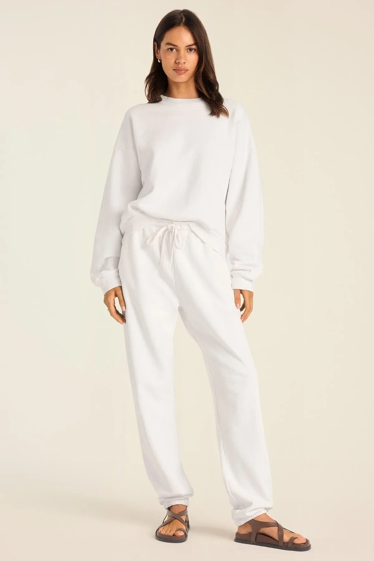 comfort test Dawn Crewneck - White French Terry