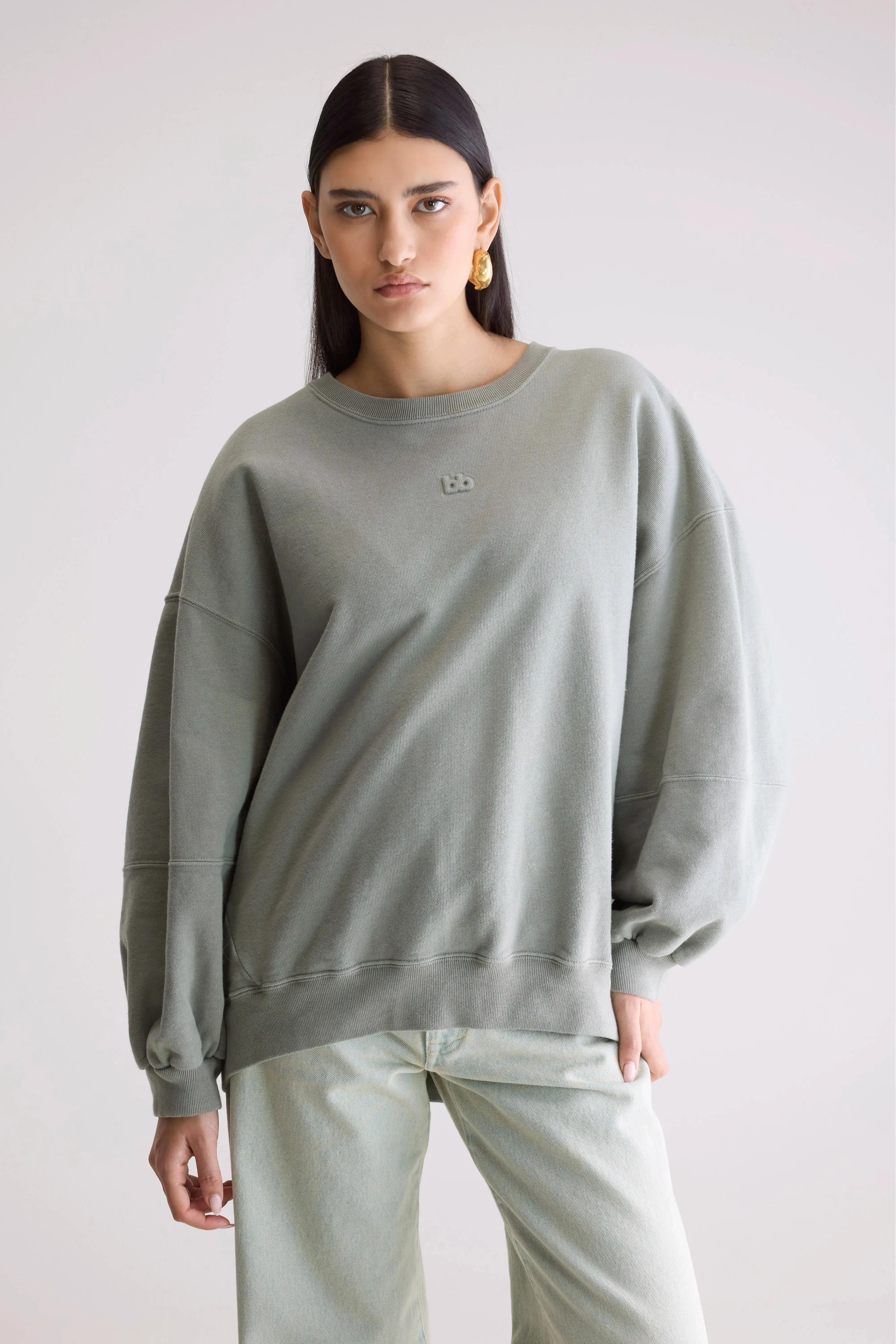 jersey Relaxed Outfit Trig crewneck sweatshirt (252 / W / MERCURY)