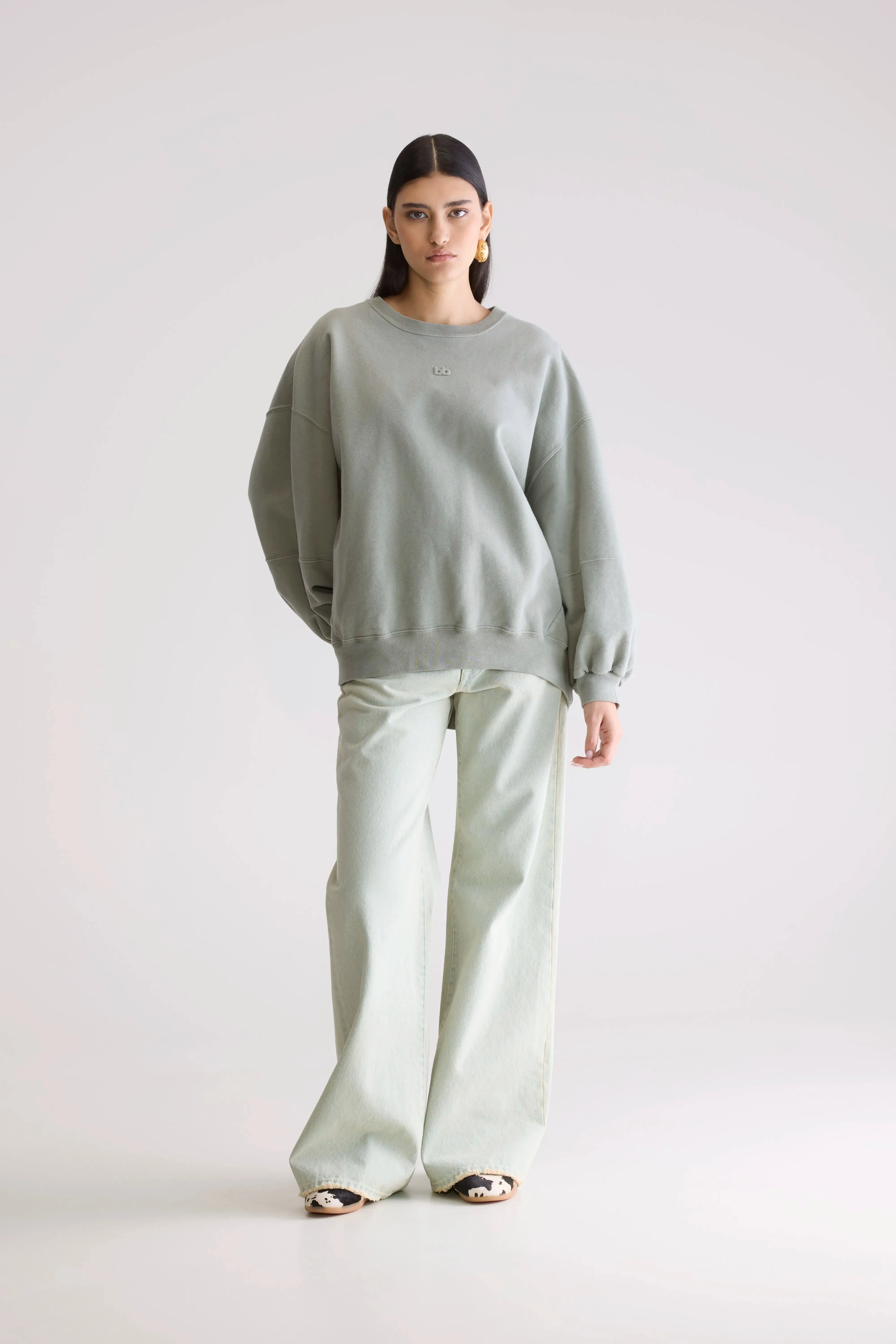 Cozy Look Trig crewneck sweatshirt (252 / W / MERCURY)