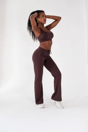 Timeless Design Regular High Waisted Wide Leg Flares Espresso