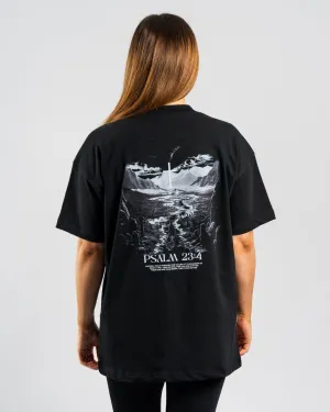 Psalm 23:4 'Shadow of Death' Women??s Oversized T-Shirt Adjustable Hem