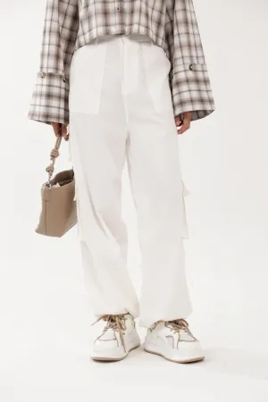 CARGO PANTS WITH BUNGEE CORDS Adjustable Drawcord