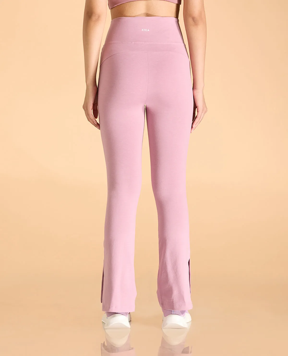 Criss-Cross Cotton Flare Pants Functional Ease