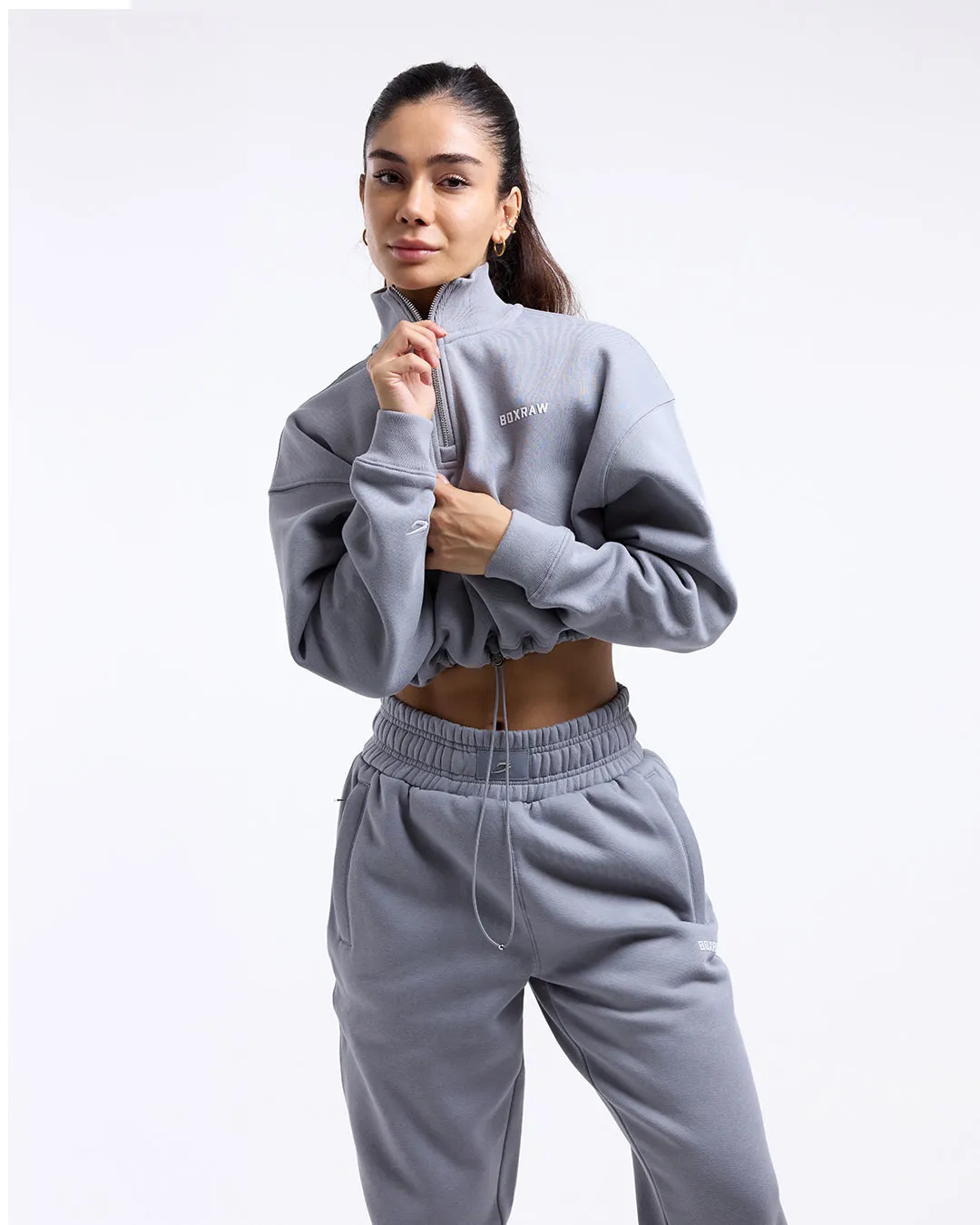 OdorResistantClothing Comfy Style Johnson Cropped 1/4 Zip - Grey