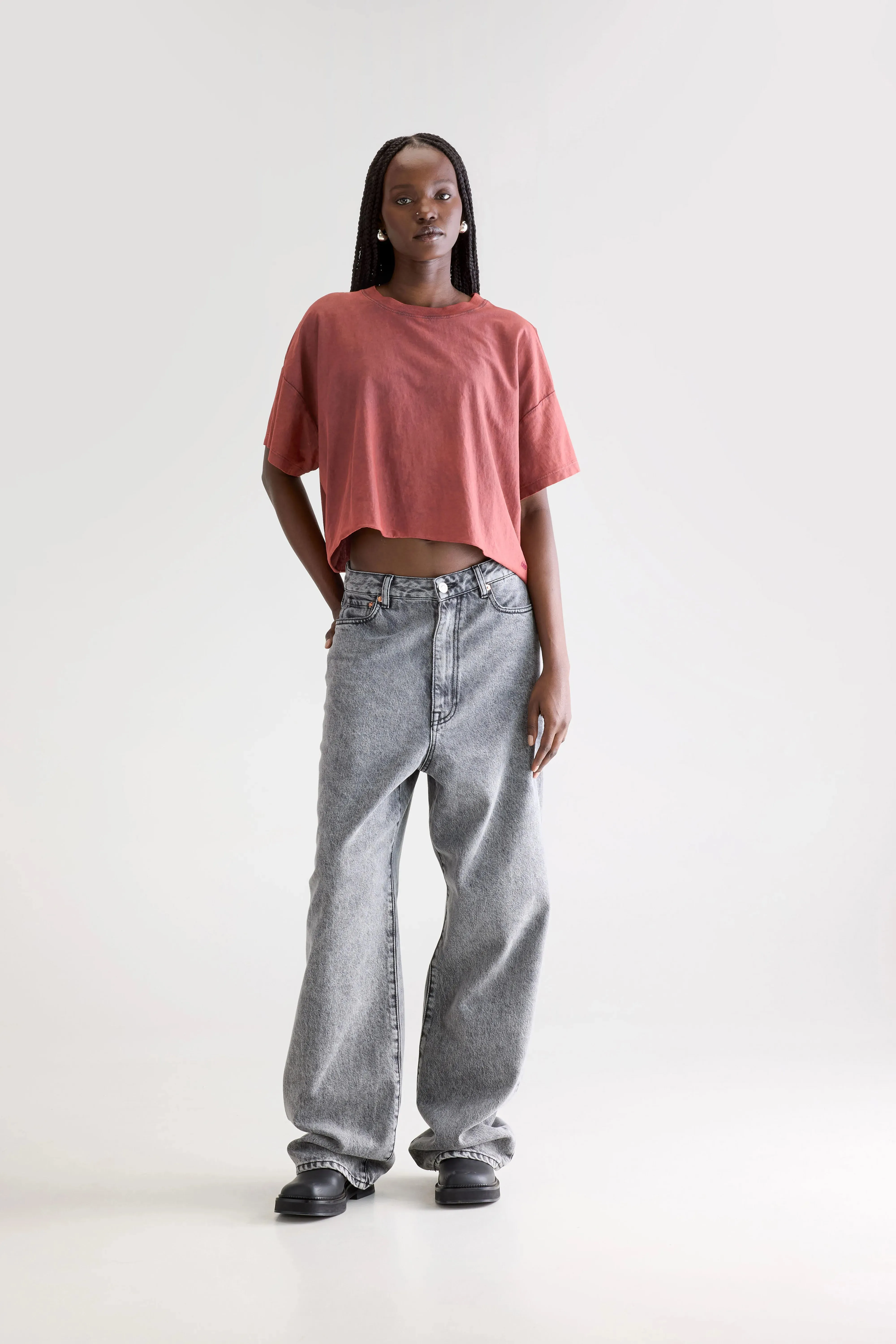 Comfy Essentials Farpy cropped t-shirt (252 / W / WINE)