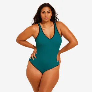 Breathable Perforations Maillot de bain 1 pi??ce aquagym femme Ines