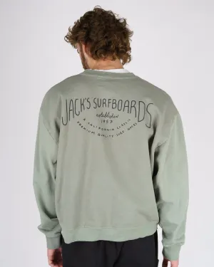 Crescent Heavyweight Crewneck - Sage Active Design