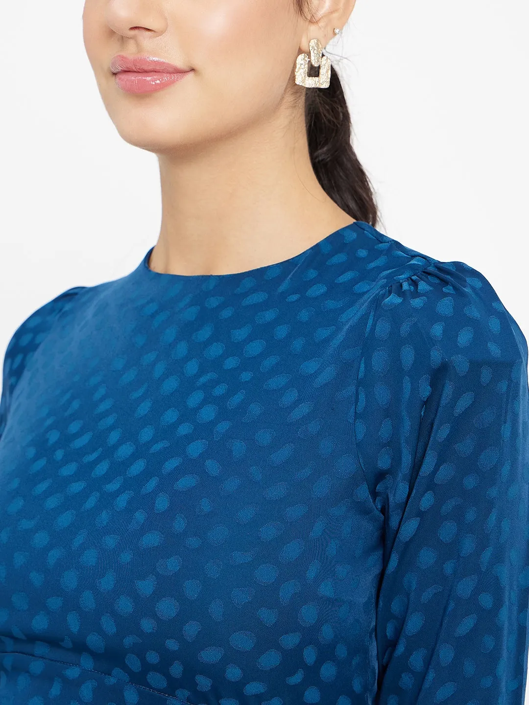 Madame Teal Crop Top Smart Casual