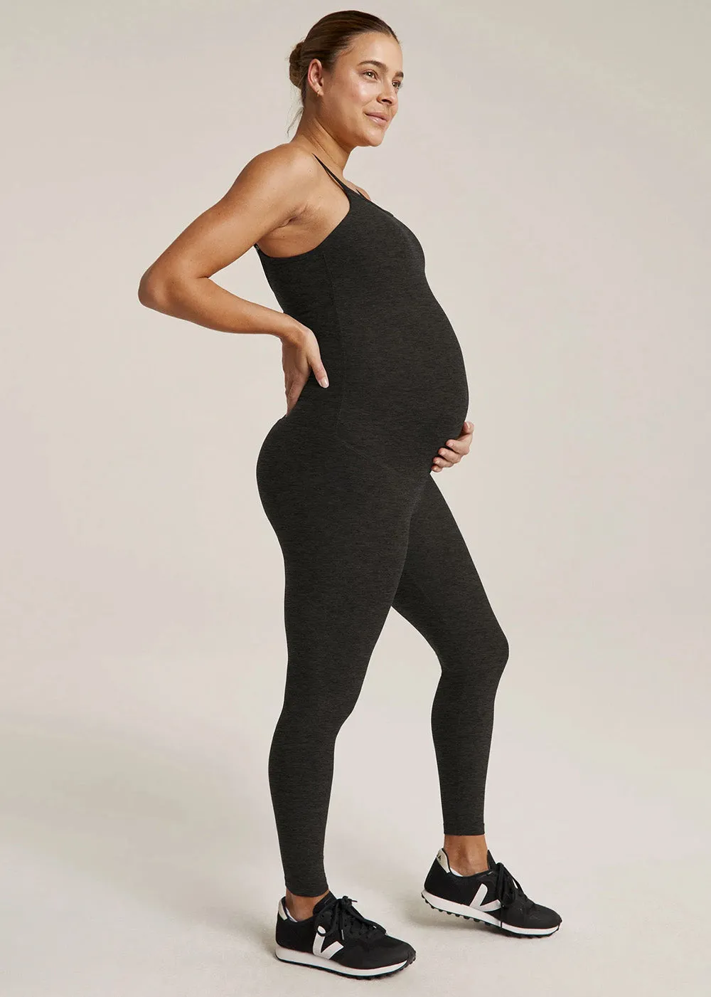 Beyond Yoga Uplevel Maternity Jumpsuit - Darkest Night Game Day