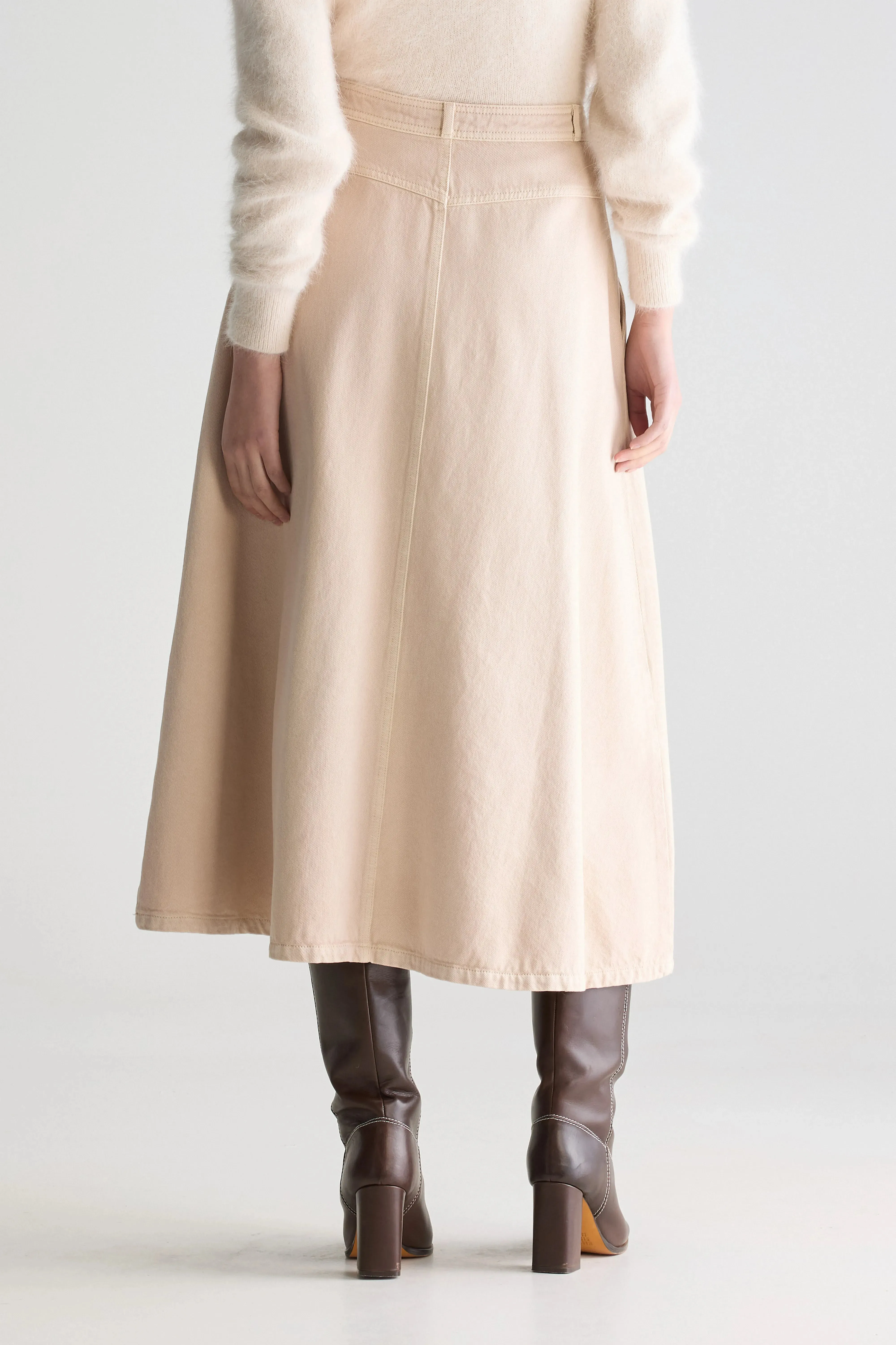 Gala flared mid skirt (251 / W / MOON) Cool Sweater