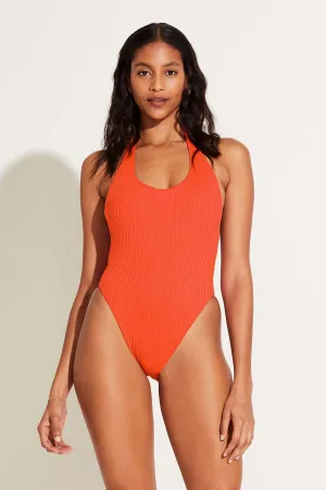 Four Way Stretch Alia One Piece - Hibiscus EcoRib