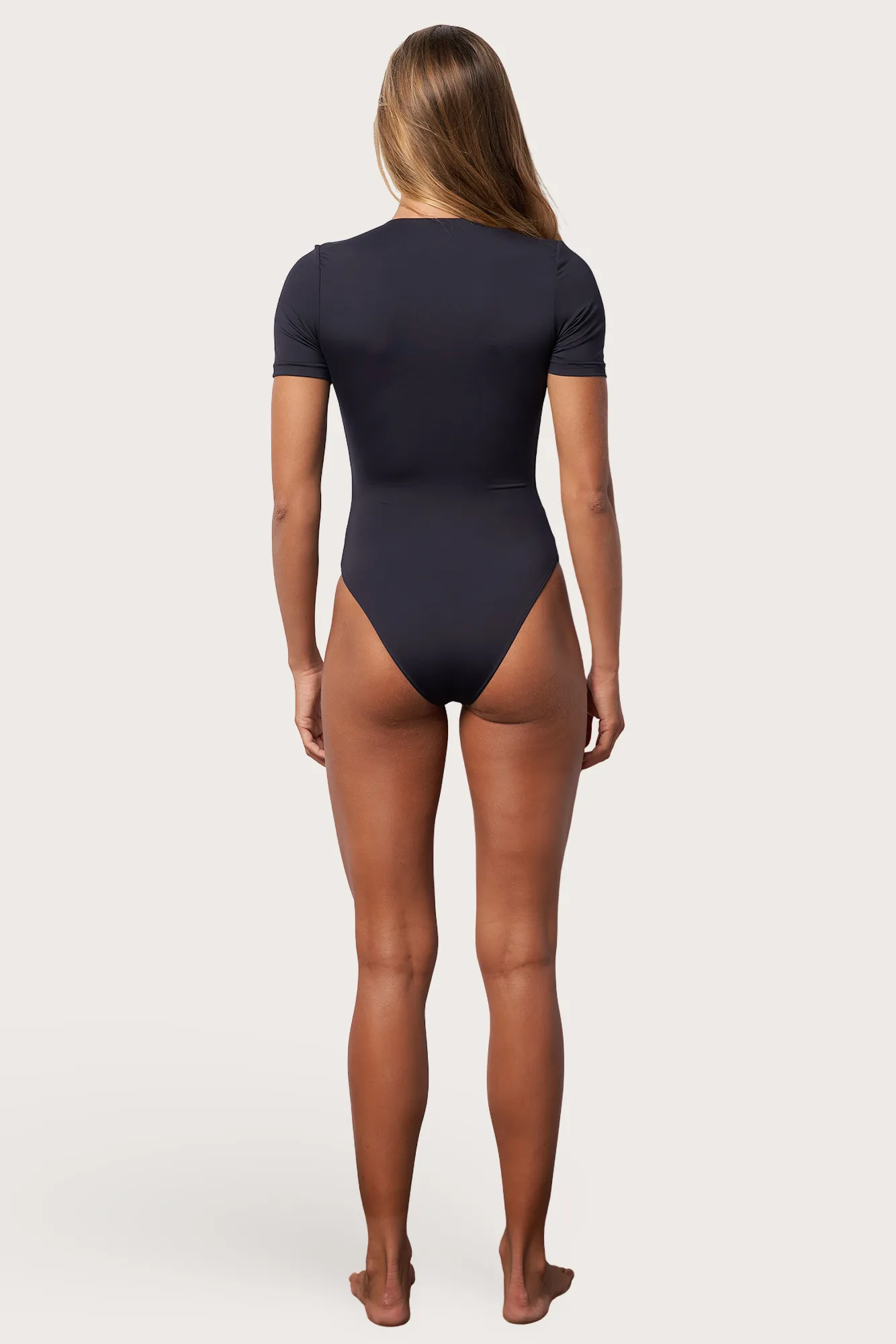 Surf Suit One Piece Swimsuit - Moonless Night Double Layered Front