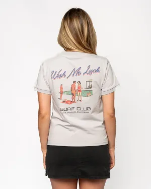 light layering Sporty Comfort Wear Retro Surf Club Baby S/S Tee - White