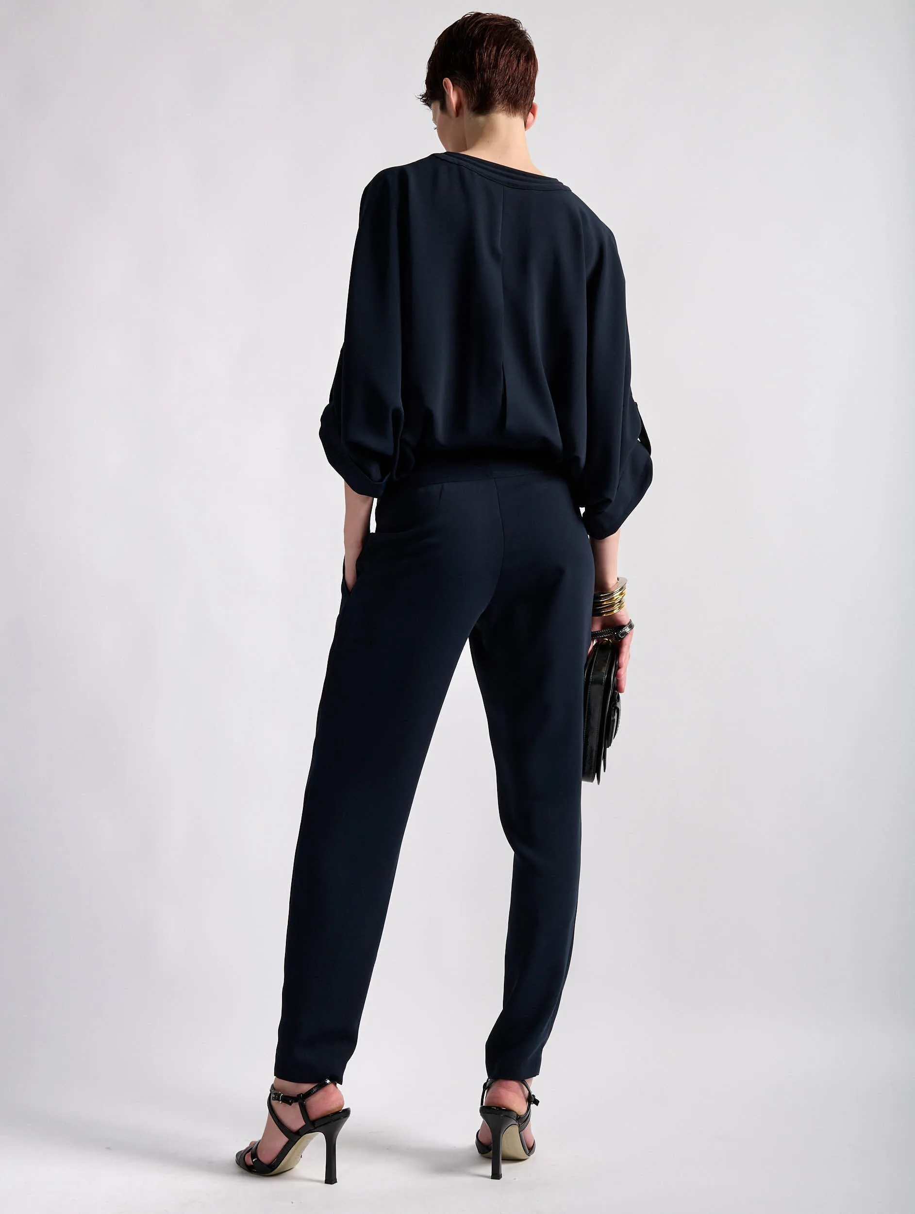 Navy flowing caddy jumpsuit WaterRepellent Comfy Vibes