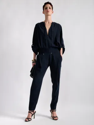 Navy flowing caddy jumpsuit MoistureWickingLining