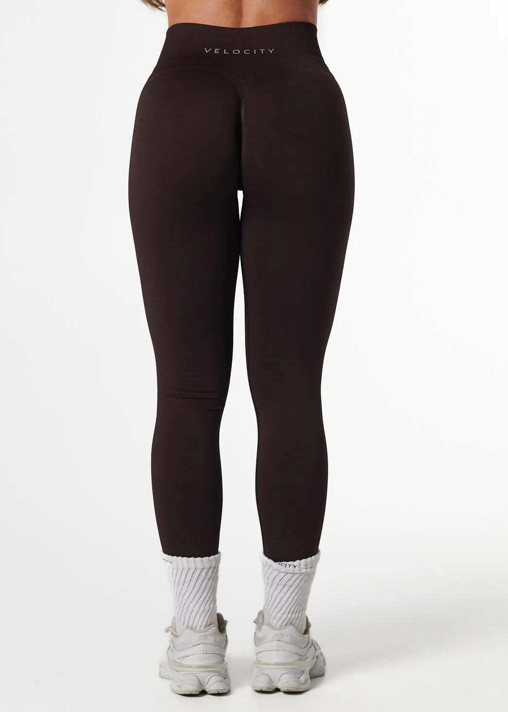 SIGNATURE SCRUNCH LEGGINGS HIGH RISE - ESPRESSO Skin Friendly Evening Walk Durable Stitch