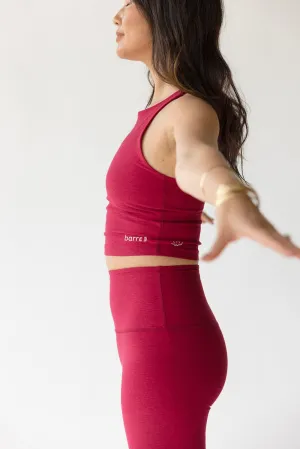 Run Ready Spacedye Refocus Cropped Tank - Maroon Tint Heather