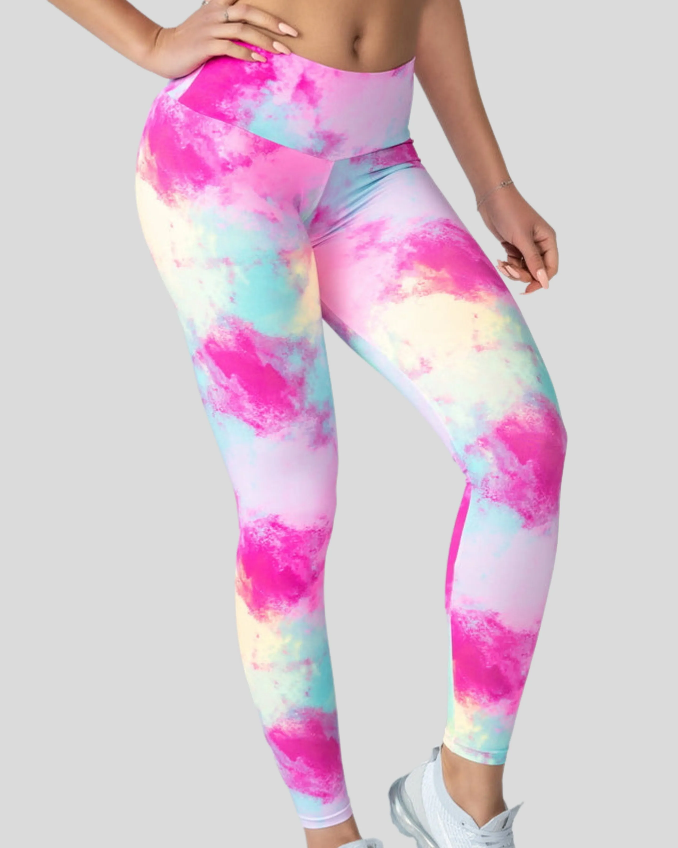 Cotton Candy Push-up Leggings Non Roll Waistband