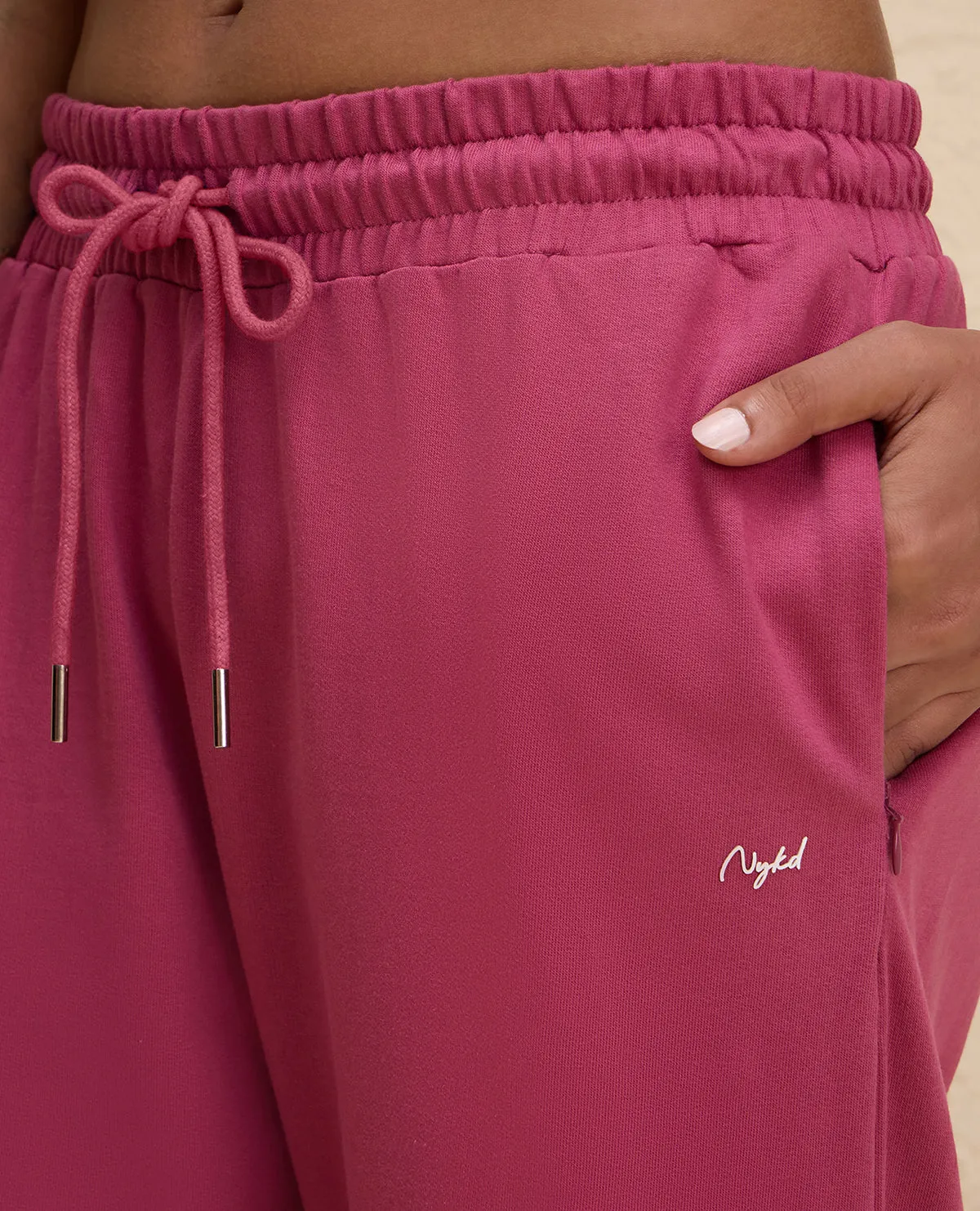 Nykd By Nykaa Summer Essential Comfort Cotton Terry Lounge Pants -NYLE606-Grape Smart Casual