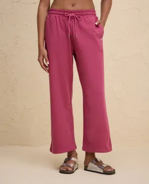 Nykd By Nykaa Summer Essential Comfort Cotton Terry Lounge Pants -NYLE606-Grape Breathable Weave Fabric Active Comfort Wear