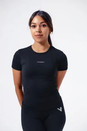 Beach Ready Black Sculpted T Shirt