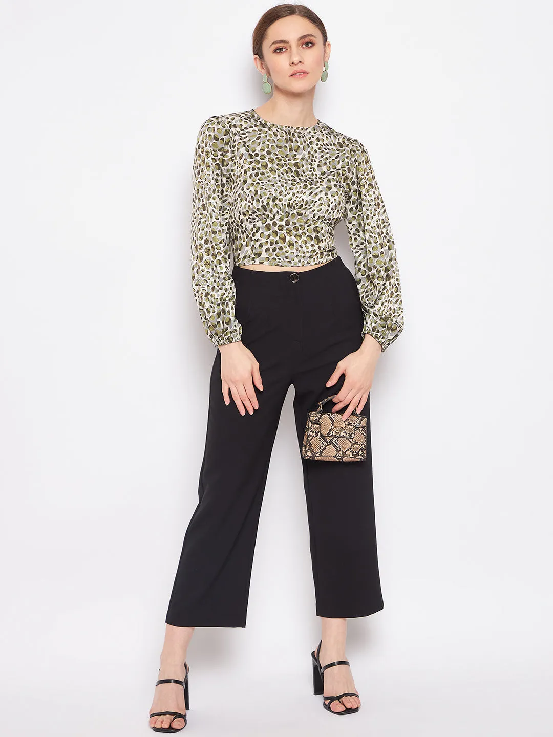 temperature regulation Weekend Wear Madame Printed Olive Corset Top