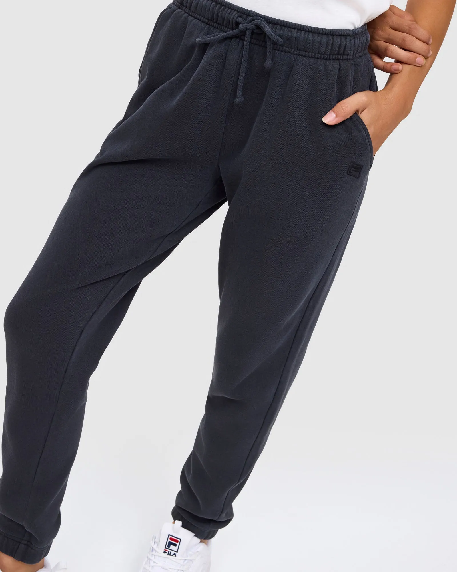 AbrasionResistant Soft Brush Lining Fila Women's Isabella Black Trackpants
