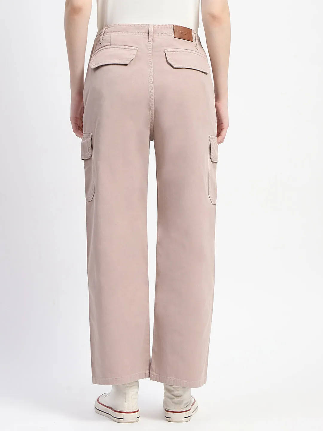 HighWaistSupport Back pockets Madame Relax Fit Khaki Cargo Pants