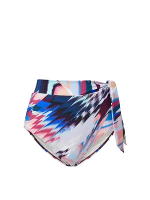 Side Tie High Waist Bottom Mosaic Hygienic Lining