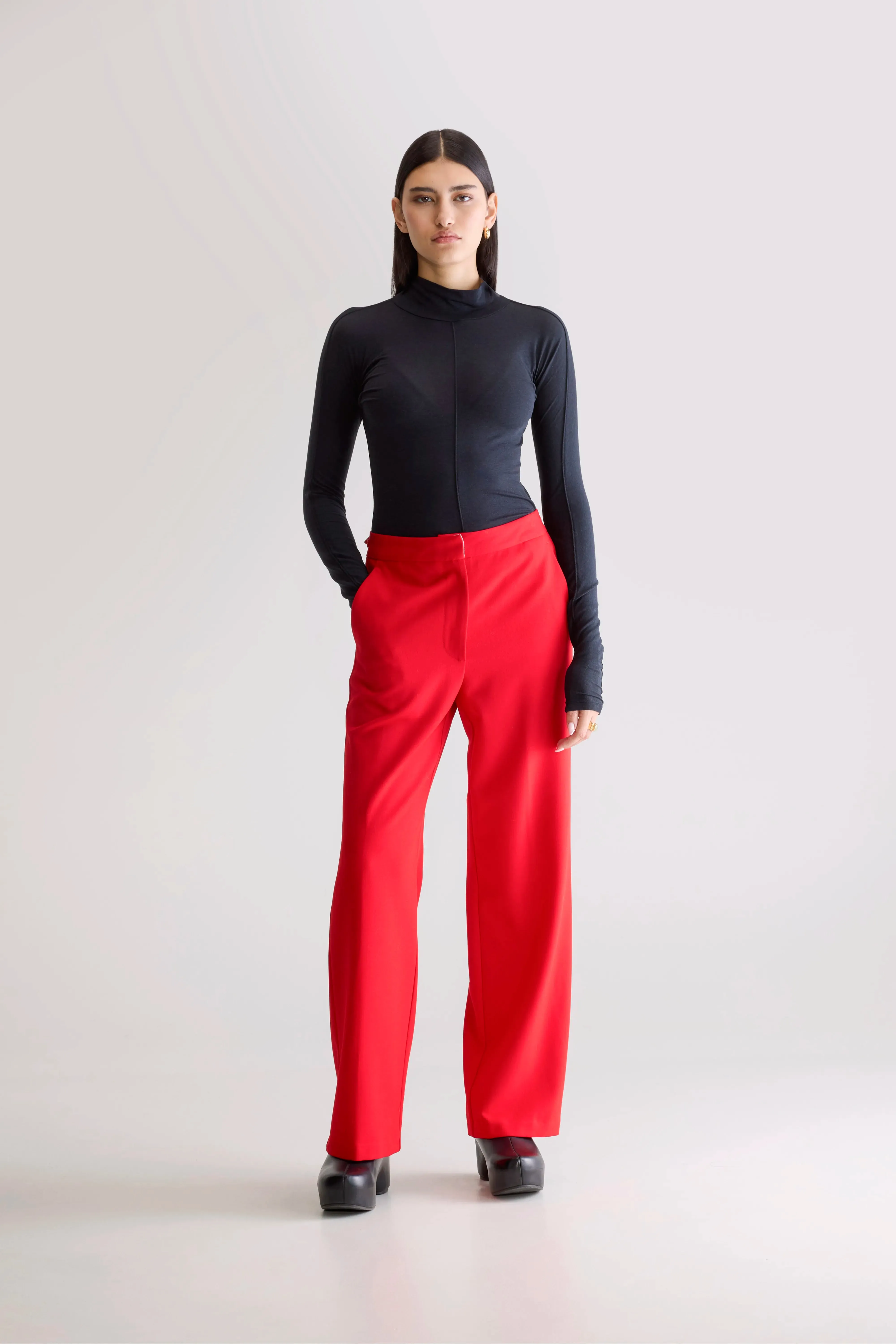 Sunrise straight trousers (252 / W / SANGUINE) Plus-size option Stretch Fit