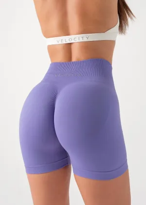 ULTIMATE SEAMLESS SCRUNCH SHORTS 2.0 - VIOLET Quick Adjust Toggles factory work