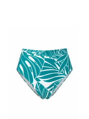 Four Way Stretch Hi Leg Hi Waist Bottom In Isle of Palms