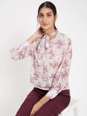 Madame Floral White Shirt Versatile Hat Durable Construction