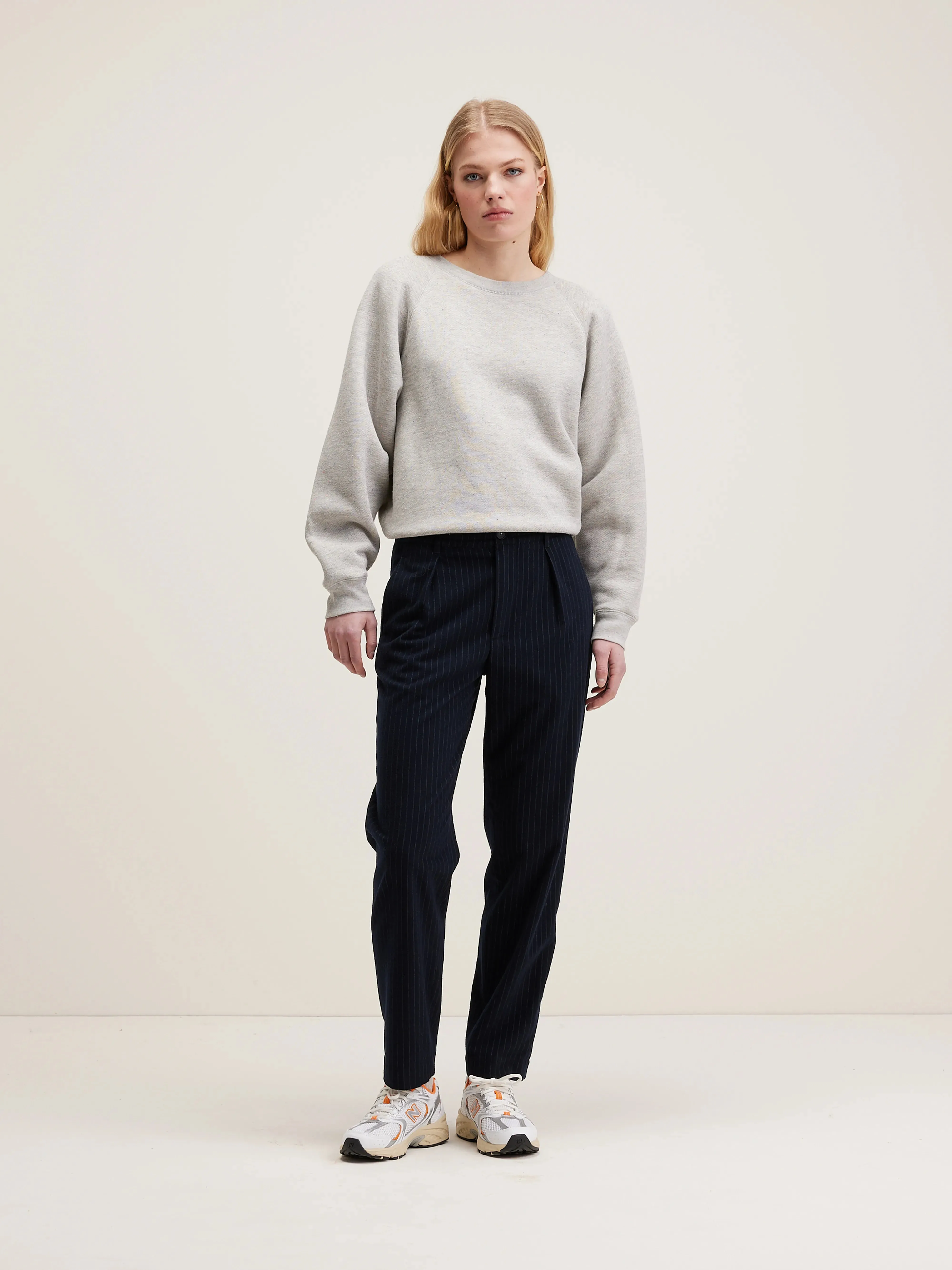 Basic Look Villa pleated trousers (242 / W / STRIPE A)
