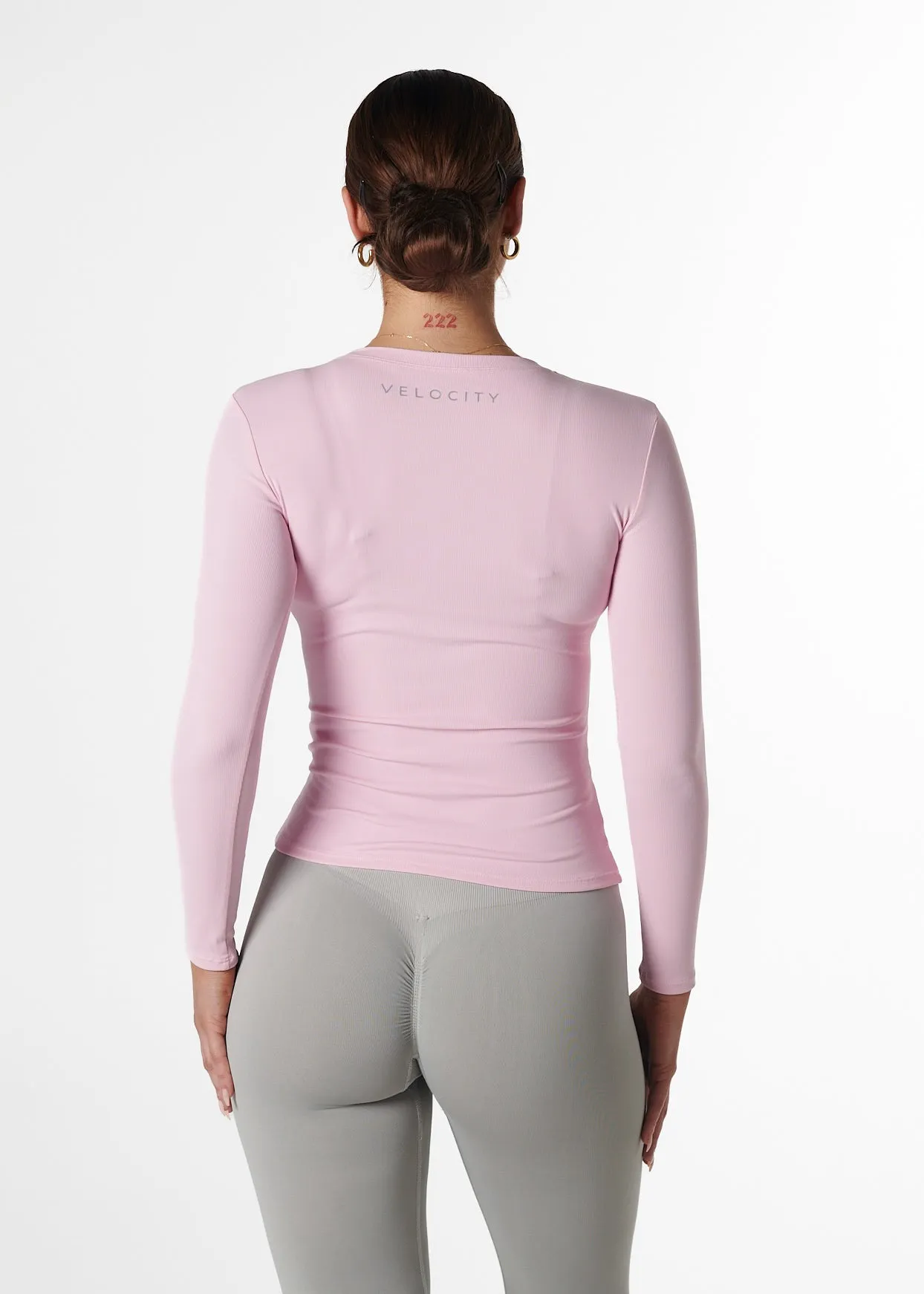 Polish Core RIBBED LONG SLEEVE - STRAWBERRY