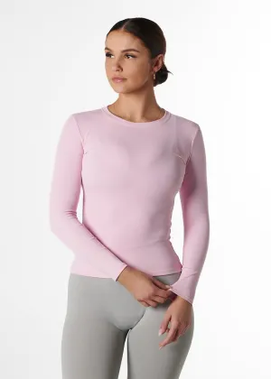 RIBBED LONG SLEEVE - STRAWBERRY SustainableCertified