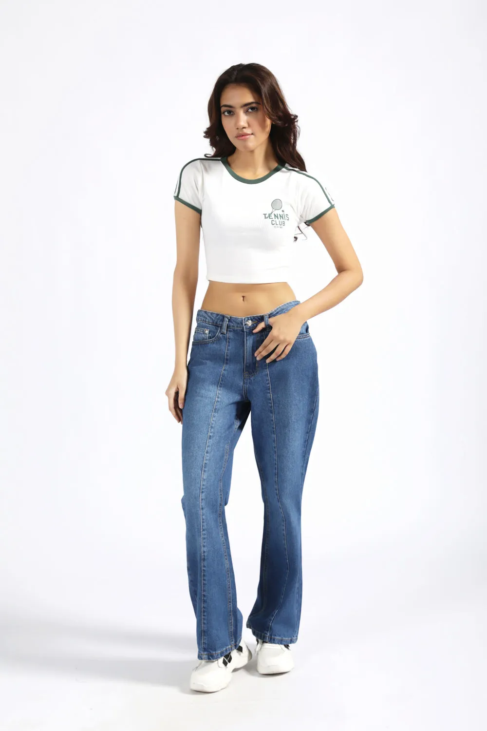 Practical Boots Seamless transition SLOGAN PRINTED RIBBED TEE