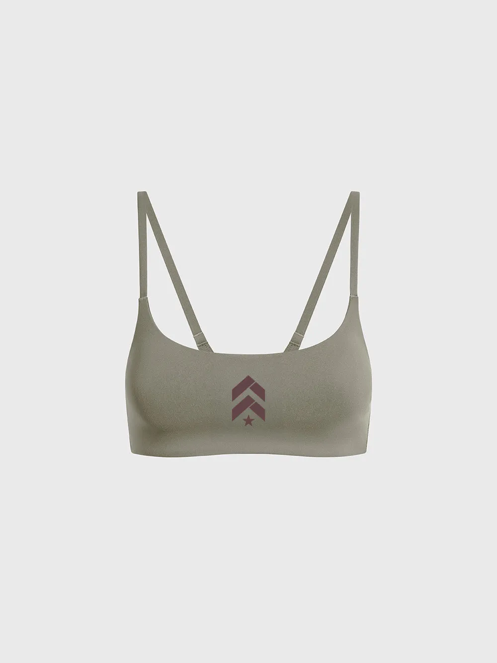 Non-Irritating Band LULULEMON ASH GREY WUNDER TRAIN STRAPPY RACER BRA A/B