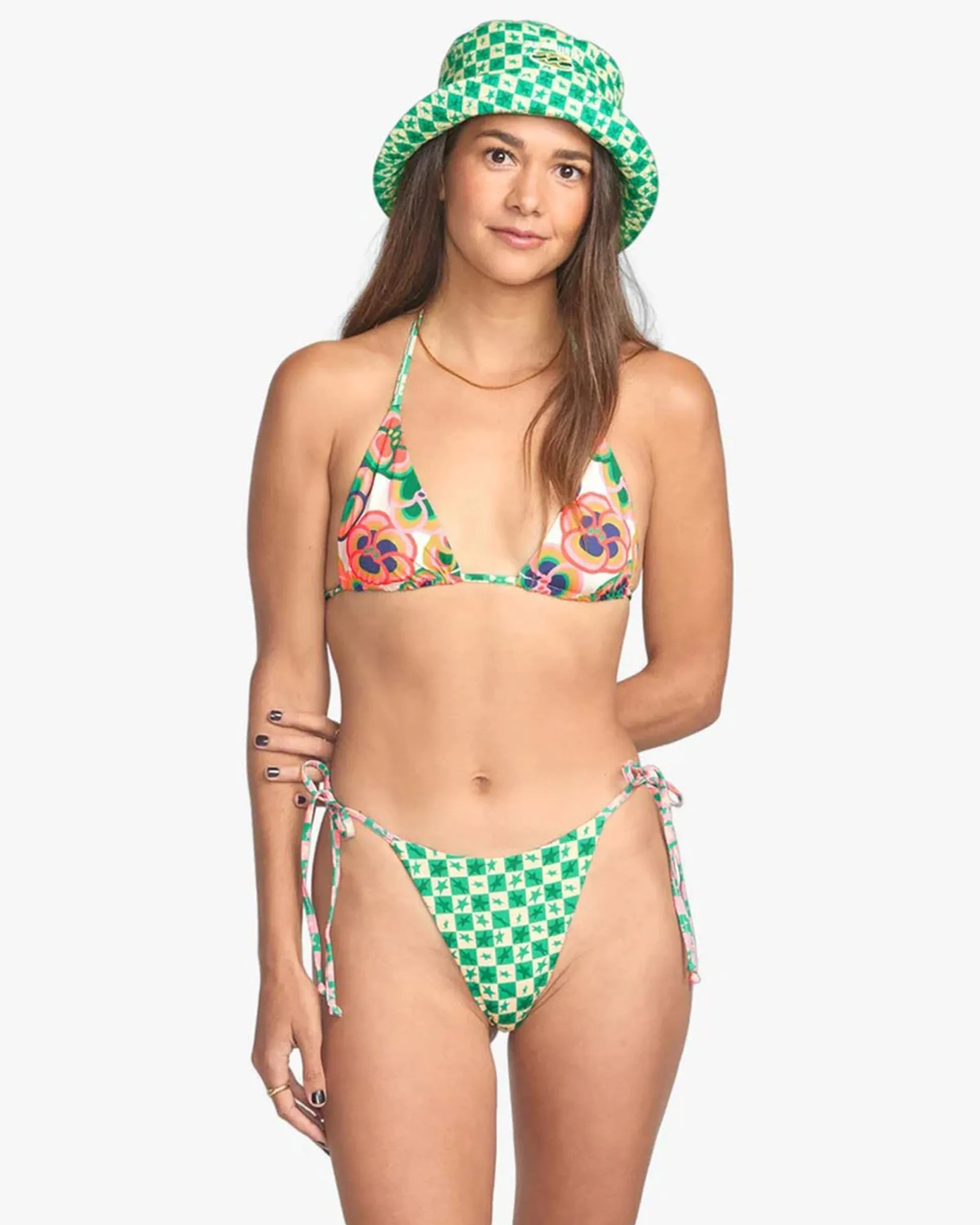 Mami Wata Remi Reversible Triangle Bikini Top - Multi Bacterial Growth Prevention Non Slip Elastic