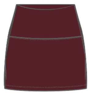 Faux Leather Wear It To Heart High Waist Skort - Burgundy
