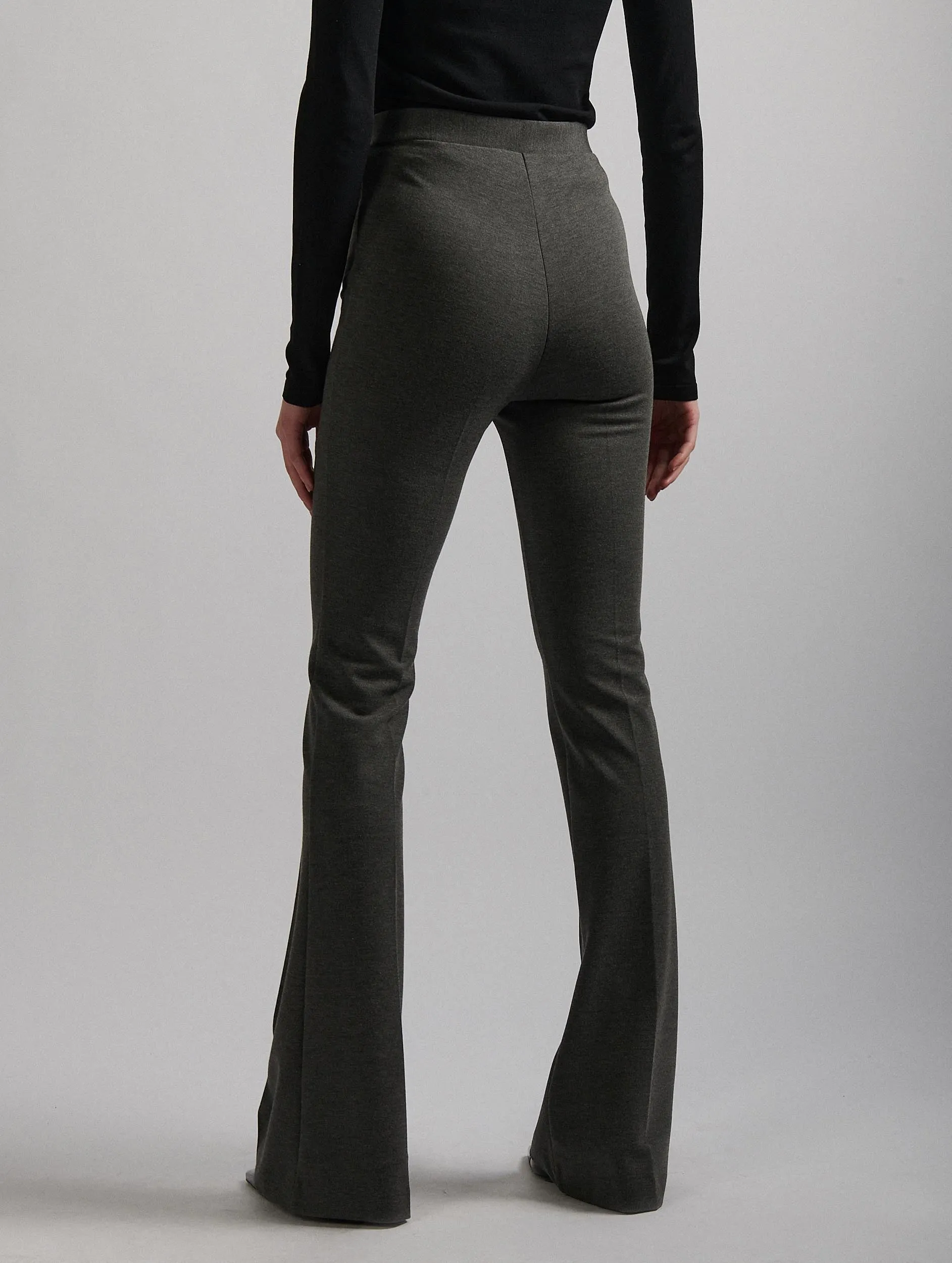 Cozy Look Grey milano jersey bootleg leggings