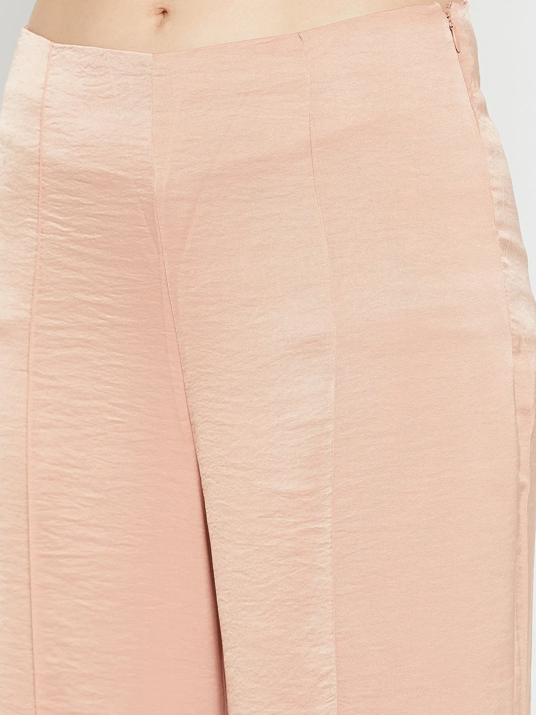 Madame Women Solid Camel Trouser Ultra Soft Blend