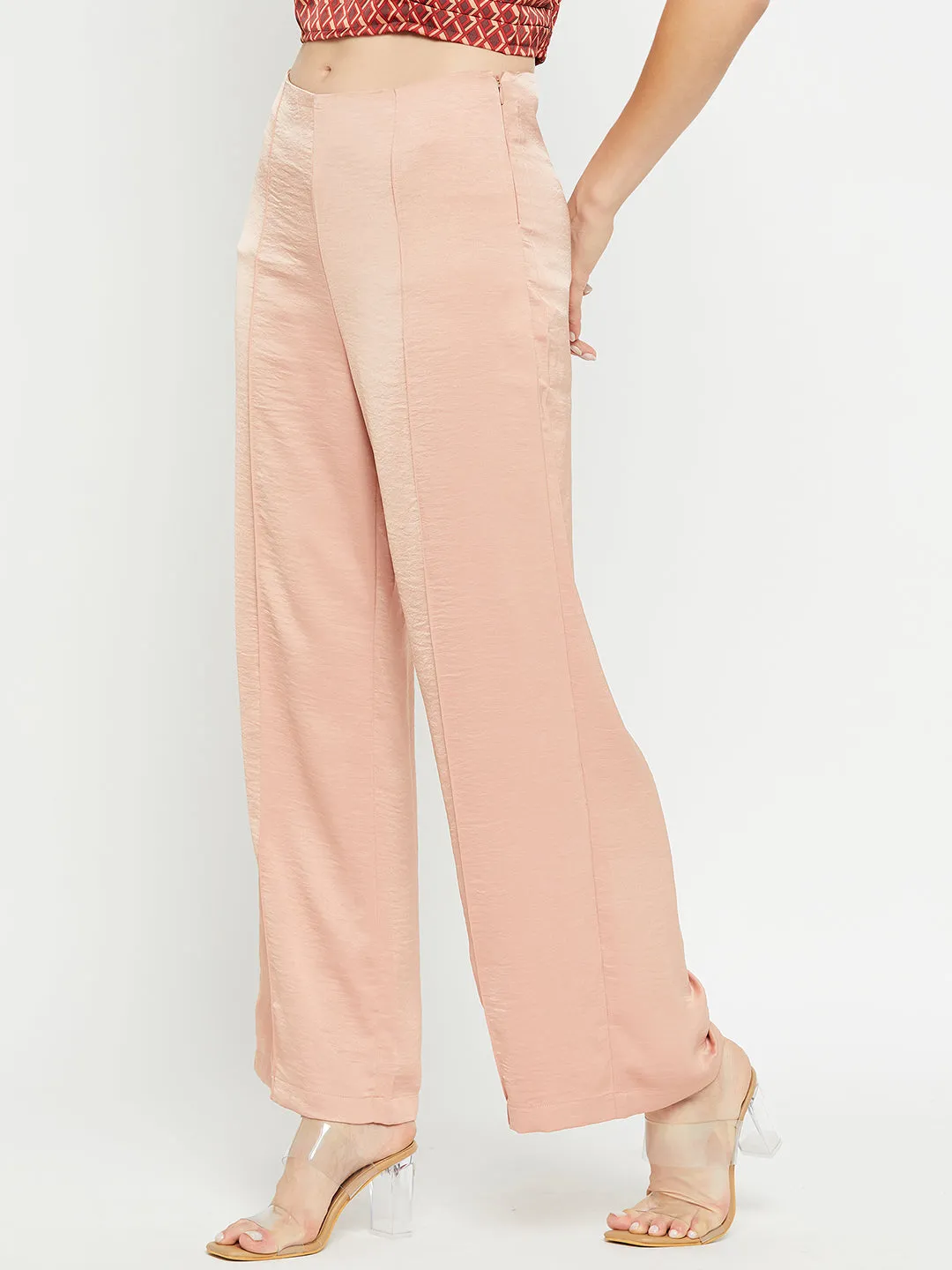 Hidden pockets MultiPocketSystem Madame Women Solid Camel Trouser
